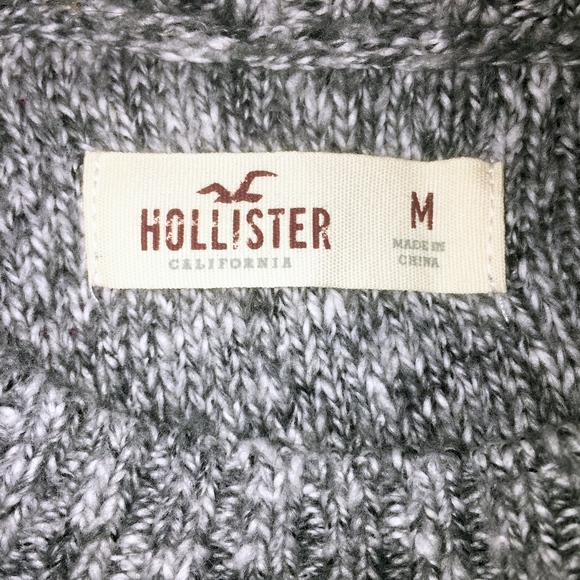 HOLLISTER GREY RIBBED SWEATER DRESS SIZE M - Picture 4 of 5